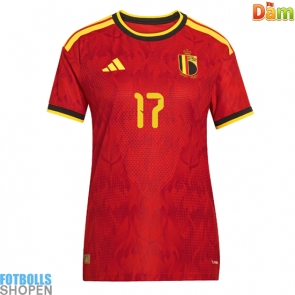 Billiga Belgien Charles De Ketelaere #17 Hemmatröja Dam VM 2026 Kortärmad